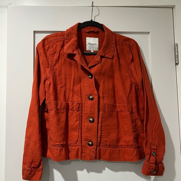 Madewell Women's Orange Chore Coat - Size Medium - Picture 8 of 8